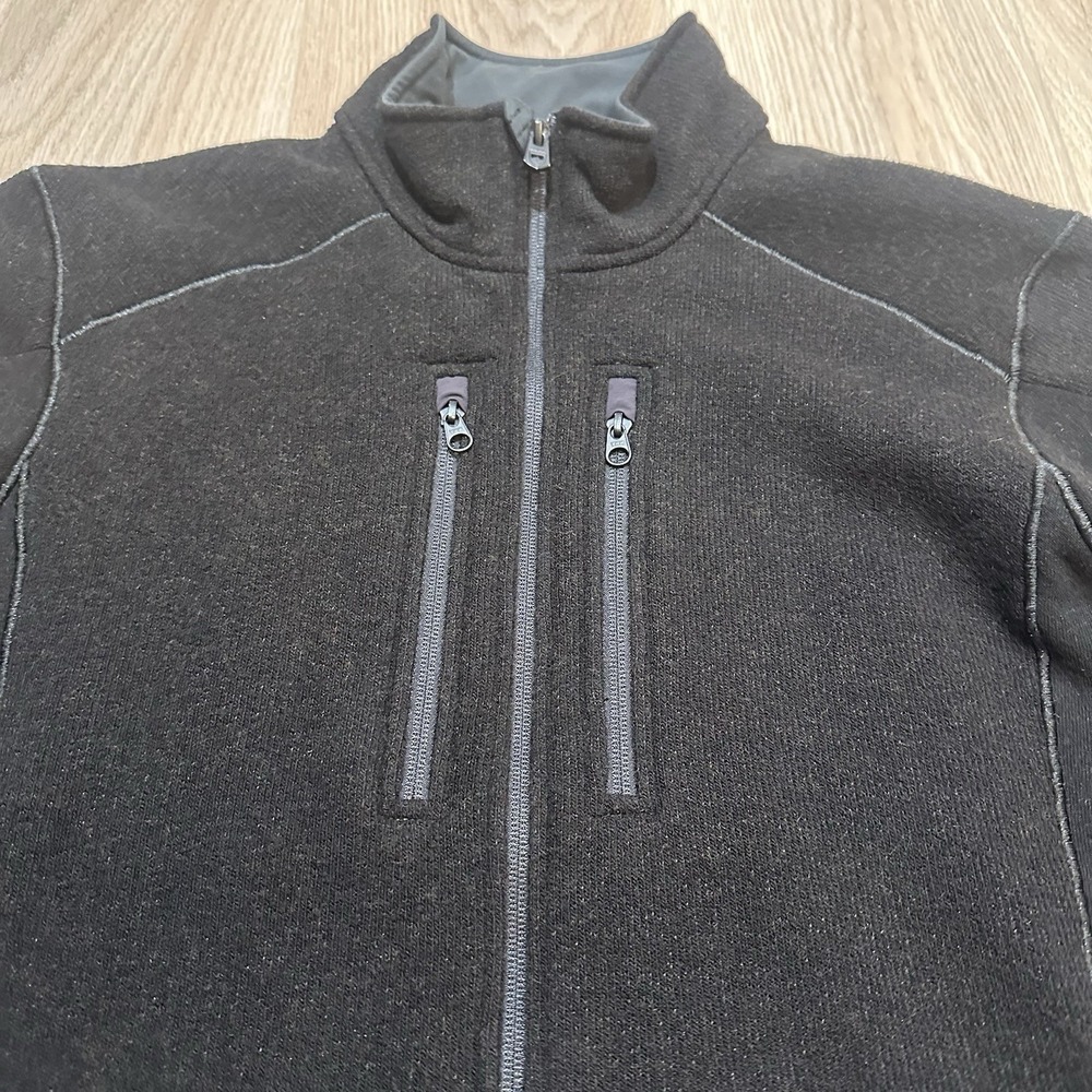 Kuhl Interceptr Fleece Jacket Mens Size L Full Zip Pockets Hybrid Hiking Black - Picture 5 of 11